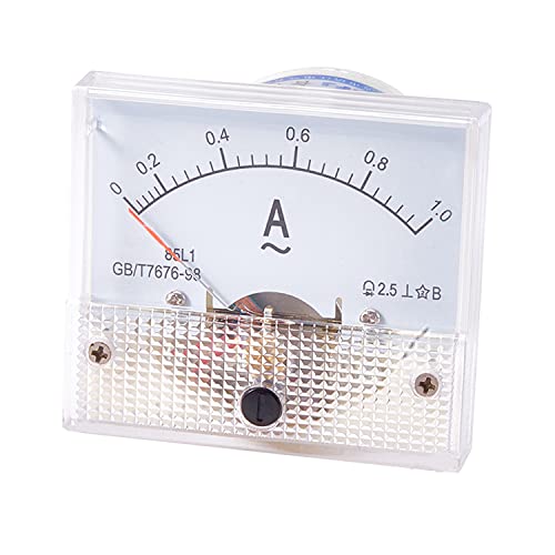 Heyiarbeit AC 0-1A Analog Current Panel 85L1 Amp Ammeter Gauge Meter 2.5 Accuracy for Auto Circuit Measurement Tester 1Pcs - size: 1A