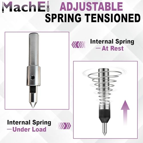 MachEl Spring Center Tap Guide Tool Set of 2, Hardened Steel, 1/2" Shank