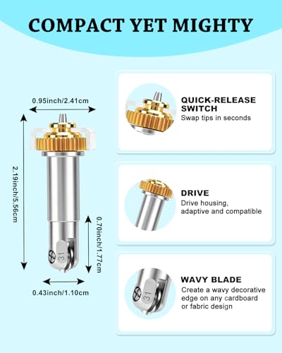 UCEC Wavy Blades + Drive Housing (31) Compatible with Cricut Maker/3/4/1 - color: Drive & Wavy