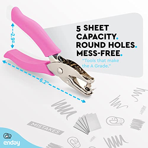 Emraw (24 Pack) Premium Single Hole Paper Punch Cushion Grip Heavy Duty Hole Puncher for Greeting Cards Scrapbook Notebook Puncher Craft Paper Hand Tool - size: 24