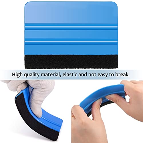 Frienda 12 Pcs Felt Edge Squeegee for Vinyl, 4 Inch Plastic Edge Tool