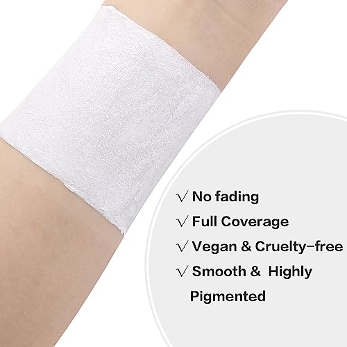 BADCOLOR White Face Body Paint Eye Black Stick for Adults Children Softball Football Baseball Sports , Non-Toxic Hypoallergenic for Halloween SFX Makeup Cosplay Skeleton Clown Costume Parties - color: 1PCS White