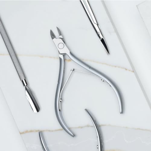 NGHIA Cuticle Nipper - D-03 JAW 12 | Stainless Steel | Durable and Sharp | Ergonomic Design | Grey Plated | Ideal for Salons and Home Use - size: Jaw 12