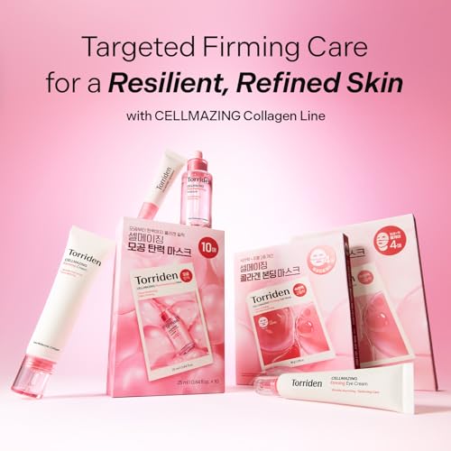 Torriden CELLMAZING Collagen Firming Gel Sheet Mask for Face & Neck (4 Pack) | Smoother, Firmer-Looking Skin with 5D Collagen Complex | Korean Skincare Mask - color: Collagen Gel Mask(Face&Neck)