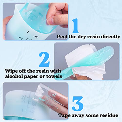 LET'S RESIN Silicone Measuring Cups, 450 ml and 100 ml Mixing Kit - size: 450ml