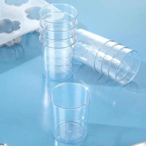 Konohan 300 Pack 3.4oz/ 100 ml Plastic Measuring Cups Clear Disposable - size: 3.4oz/ 100 ml