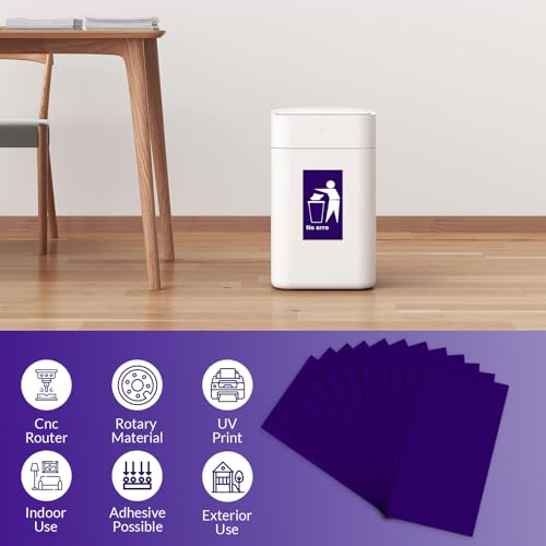Laser Engraving Blank ABS Double Color Plastic Sheet(Purple) - color: Purple