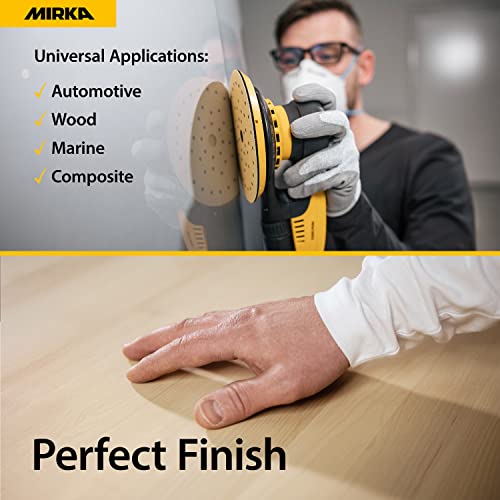 Mirka Gold Multifit 6 Inch 800 Grit Hook and Loop Sanding Discs, 50 Pack - size: Grit 800