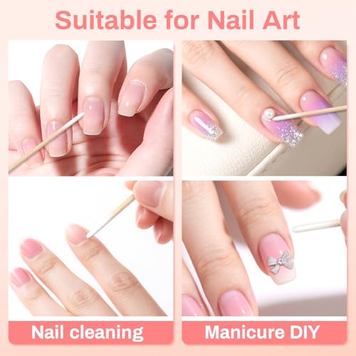 200PCS Pointed Cotton Swabs - 4in Disposable Precision Tip Cotton Buds Thin Micro Swab Cotton Sticks Applicators for Eyelash Extensions, Makeup, Tattoo Permanent, Cleaning,Microblading Supplies - size: 200 Count