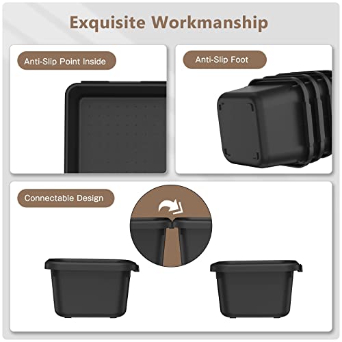 【𝟱𝟴𝗣𝗰𝘀】【5 Size】A-LUGEI Tool Box Organizer Tray Divider Set, 【Black】 Desk Drawer Organizer, Garage Organization and Storage Toolbox Accessories Rolling Tool Chest Cart Cabinet WorkBench Small Part - size: 58pcs-5 Size