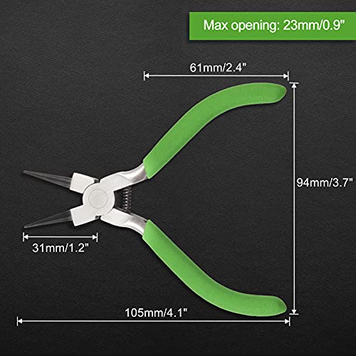Round Nose Pliers 4" Precision Jewelry Making Pliers with Smooth Jaws for Wire Looping & Beading - style: ‎Round Nose Plier