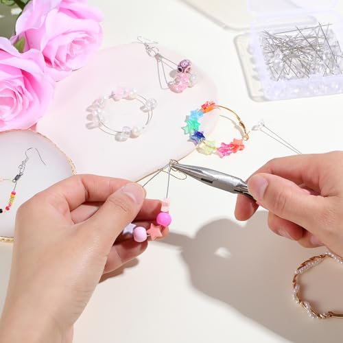 Needle Nose Pliers with Teeth, 4.5 Inch Pliers for Jewelry Making, Comfort Grip Handle Craft Pliers for Wire Bending, Repair, Object Grasping