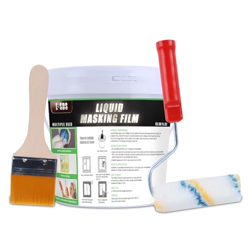 E-SDS Masking Liquid Tape, 64 fl.oz Transparent Peelable Coating for Window - size: 64 fl.oz