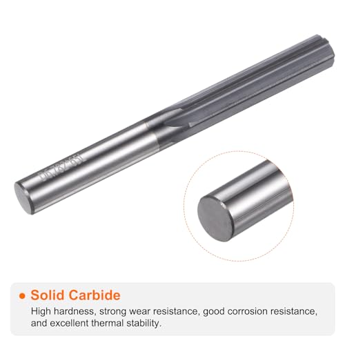 HARFINGTON Carbide Chucking Reamer 0.267"(6.78mm) Dia Straight Flute Straight Shank Machine Reamer Tool for Metal and Lathes CNC Machining Centers, Black - size: 0.267"