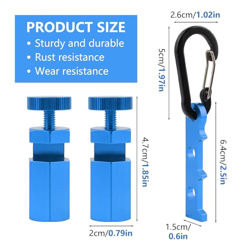 2PCS Tall Stair Gauges for Circular Saw with Holder and Hook, Precision Framing Square Jig for Speed Square & Circular Saw Guide, Framing Square Stops for Carpentry Squares (Blue) - color: Blue