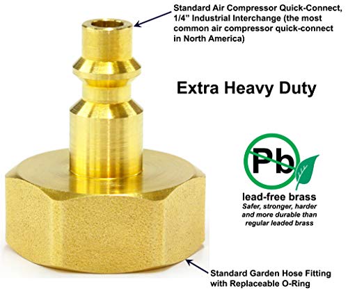 Sprinkler Winterize Blow Out Adapter, Lead-Free Brass - size: 3/4 inches