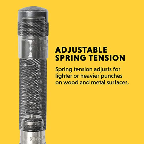 General Tools Heavy-Duty Automatic Center Punch #78 - Nail Punch Tool to Mark and Scribe - Machinist Tools - style: Heavy Duty Steel