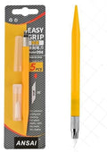 ANSAI Easy Grip Ceramic Craft Knife Set, 30 Degree Blade, 5 Replacement Blades