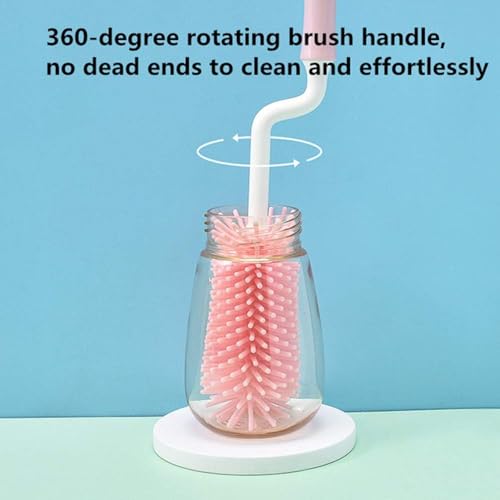 Baby Bottle Drying Rack Storage with Cover, 3 Brushes, Orange - color: Orange