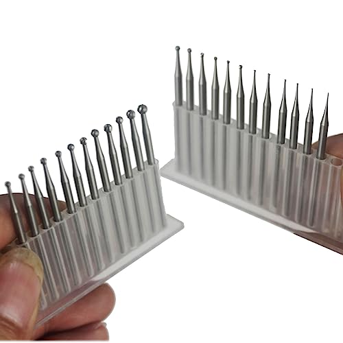 24 Pcs Round Ball Burr - 3/32'' Shank Ball Shape Jewelry Cutting Burs Lapidary Carving/Engraving Tools