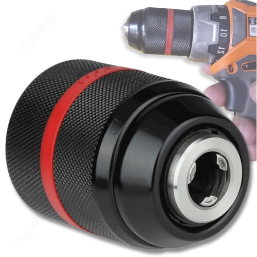 Keyless Hand Power Drill Chuck 1/2”-20UNF Mount, 2~13mm Self-tighten Drill Chuck,Keyless Chuck for Multiple Purposes（Before Purchasing,Make Sure That Your Drill Chuck is 1/2 "-20UNF）