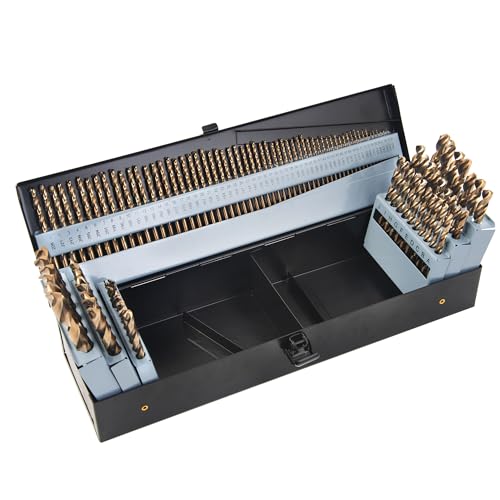 KENDO 115PCS M35 Cobalt Drill Bit Set, 1/16-1/2 Inch for Metal - style: 115 pcs Cobalt
