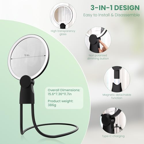 5X Neck Magnifying Glass with Light Hands Free for Reading