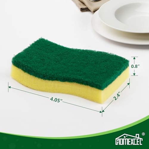 HOMEXCEL 50PK Sponges Kitchen, Heavy Duty Dish Scrubber Sponge for Home