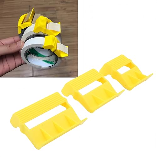 3Pcs Compact Tape Dispenser Set - Handheld Portable Tape Cap Dispenser with Precision Cutting Guide for Masking and Painter's Tape, Ideal for DIY Crafts, Gift Wrapping & Labeling