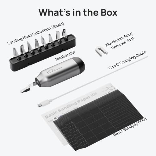 HOZO NeoSander Reciprocating Detail Sander, Mini Electric Pen Sander with 13000 SPM Linear Motion, Adjustable Stroke for Precision Sanding, Ideal for 3D Printing, Model Making, Crafts & DIY Projects - style: NeoSander