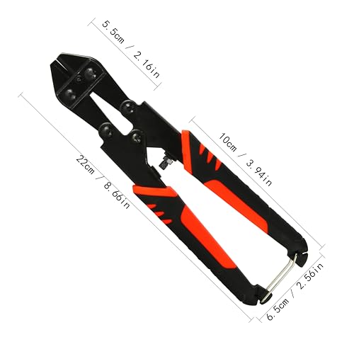 Mini Bolt Cutter,Small Heavy Duty Wire Cable Cutter with Soft Grip Anti-Slip Handle,Sharpen Cutting Edge,Wire Cutter,One Hand Operation,Small and Portable Design