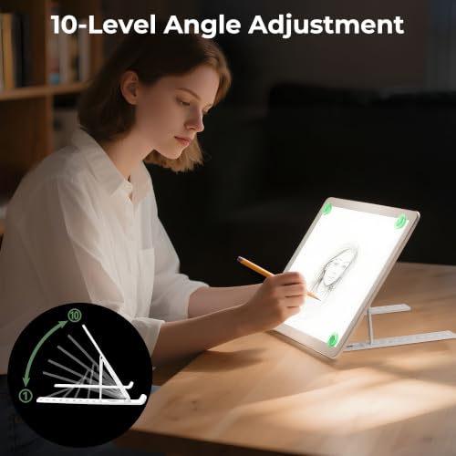 Bawaslom Rechargeable A4 LED Diamond Painting Light Board for Tracing,White - color: White, size: A4