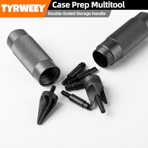 Case Prep Multitool, Case Chamfer Deburring Tools for Reloading - color: Black