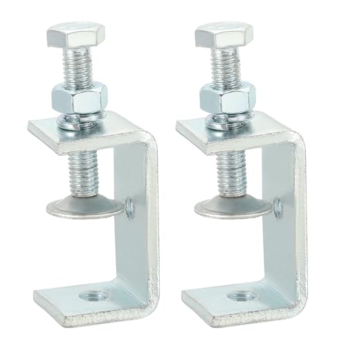 HARFINGTON 2 Pcs Carbon Steel C Clamps 55mm Square Tiger Clamp Adjustable - size: 55mm