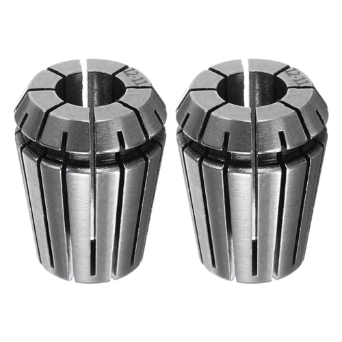 uxcell 2 Pcs ER25 12mm Spring Collet Chuck High Precision 0.015mm for CNC Engraving Machine Lathe Milling Tool - size: 12mm