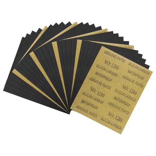 25Pcs Sand Papers 9x11In 1200 Grit Sandpaper Sheets Silicon Carbide - size: 1200 Grit