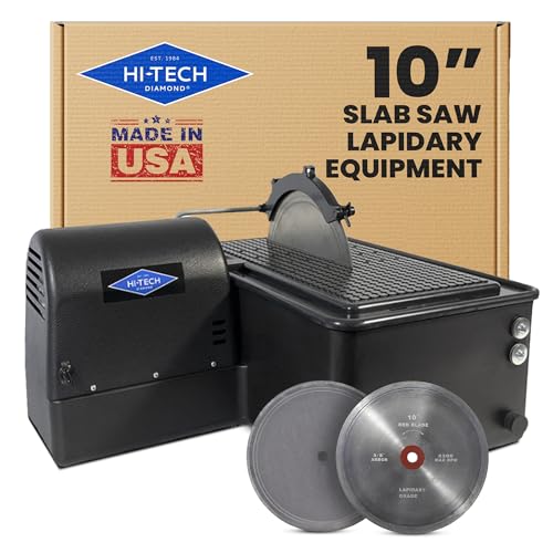 Hi-Tech Diamond 10" Lapidary Slab Saw for Rocks, Minerals & Glass - style: Two 10" Diamond Saw Blades
