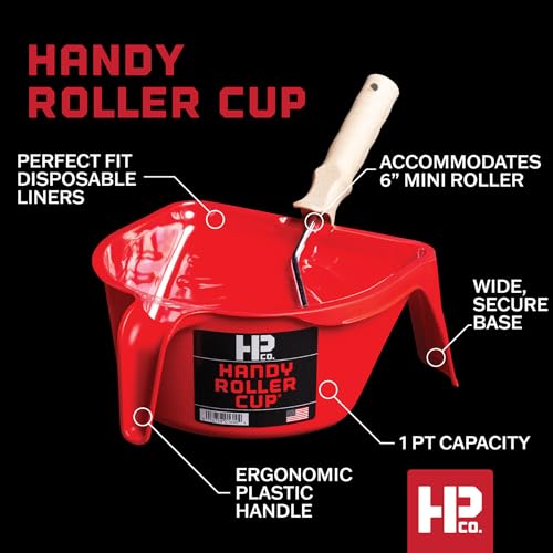 HP CO. HANDY PRODUCTS Roller Cup, Fits Mini Rollers up to 6 Inches, 6 Count - size: Roller Cup – 6 Pack