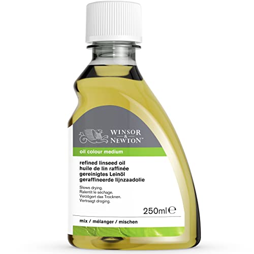 Winsor & Newton Refined Linseed Oil, 250ml (8.4-oz) Bottle - color: Refined Linseed Oil, style: 8.4-oz Bottle