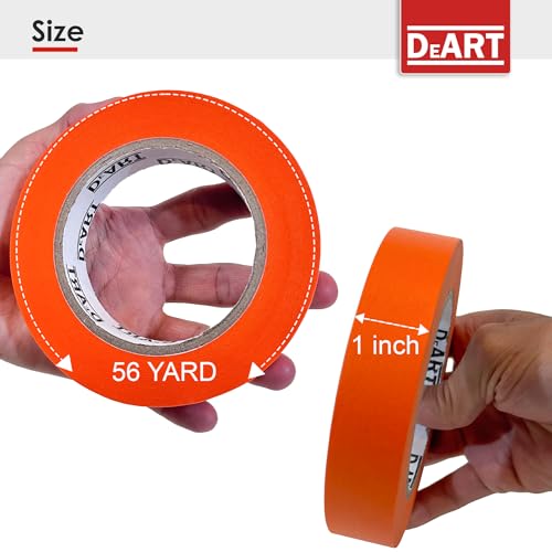 DEART Colored Masking Painters Labeling Tape Masking Tape 1 inch Color Painter Tapes for Arts & Crafts Labeling or Coding, Art Supplies Color Tape Rolls, Colorful Craft Tapes - size: 1 inch (56 Yd)