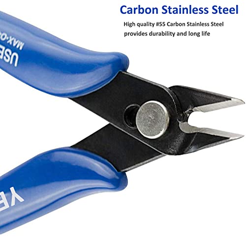 Small Wire Cutters, 10PACK Precision Diagonal Cutting Pliers Side Cutter, Nippers, Micro Flush Cutters, Shear Cutters, Wire Snips - size: 5 inch diagonal, 10 count