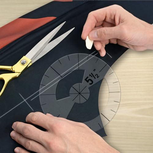 Imeepa 5PCS Clear Acrylic Circle Template Rulers for Quilting, 5 Sizes - size: Circle