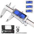 HARDELL Digital Caliper 6 Inch, Rechargeable All Metal W/Backlight Screen - size: 6 Inch