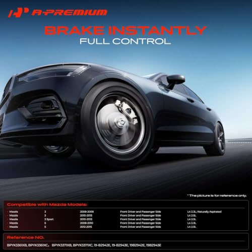 A-Premium Front Left and Right Side Disc Brake Caliper with Bracket - style: Front Driver and Passenger Side