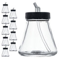 Master Airbrush Pack of 10, TB-010 Empty 2.7 oz. (80cc) Glass Jar Bottles - size: 2.7oz - Glass - 30°