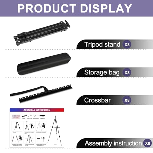 AROIC 8 Pack Art Painting Artist Easel, Painting Display Easel Stand - style: 8P