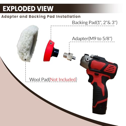 5pcs Buffing Polishing Kit for Milwaukee M12 Polisher/Sander