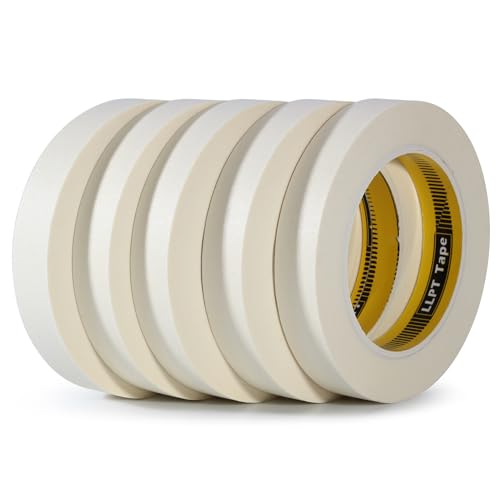 LLPT Painters Tape Masking Tape 5 Pack 3/4" x 55 Yards Each, Beige White - color: Beige White, size: 3/4" x 55 Yards