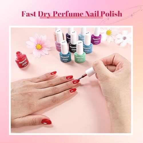 OpenLive 20 Color Perfume Nail Polish Set Red, Pink, Pueple and Green Quick Drying Nail Polish Set for Women Salon DIY Nail Art - color: 20 Color Set