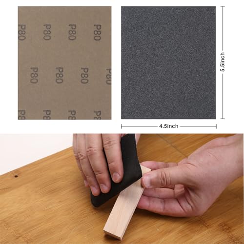 MAXMAN 1/4 Sheet Sandpaper, 4.5" x5.5" 320 Grit Silicone Carbide, for Wood - style: 320 grit